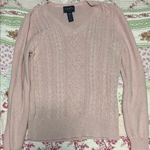 Sparkly vintage champs v-neck sweater